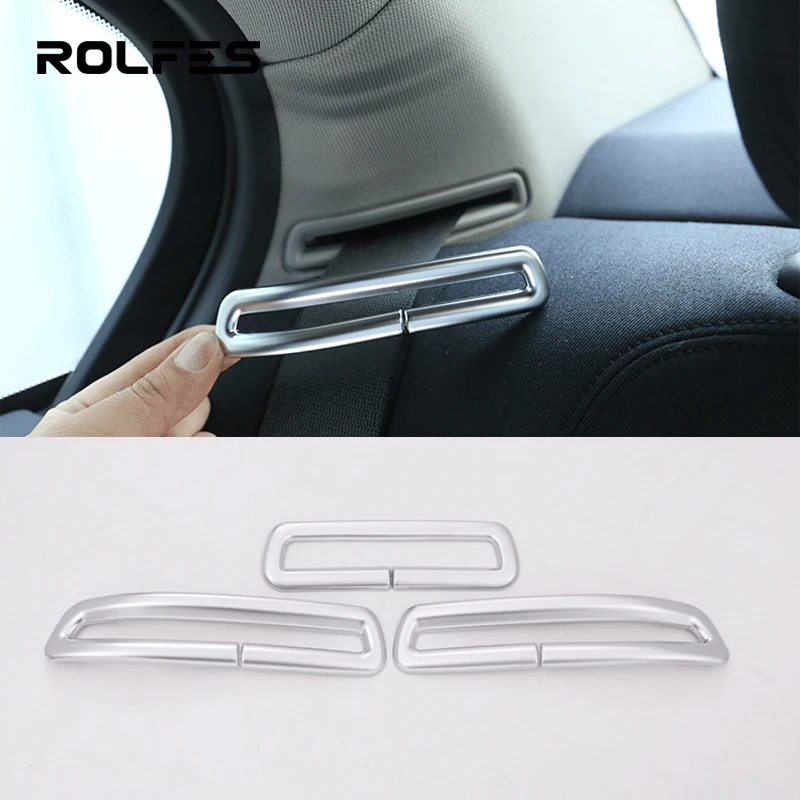 

ROLFES 3Pcs/Set Car Interior Rear Row Seat Safety Belt Frame Trim For BMW 1 Series Sedan 2017-2020 Auto Interior Accessories