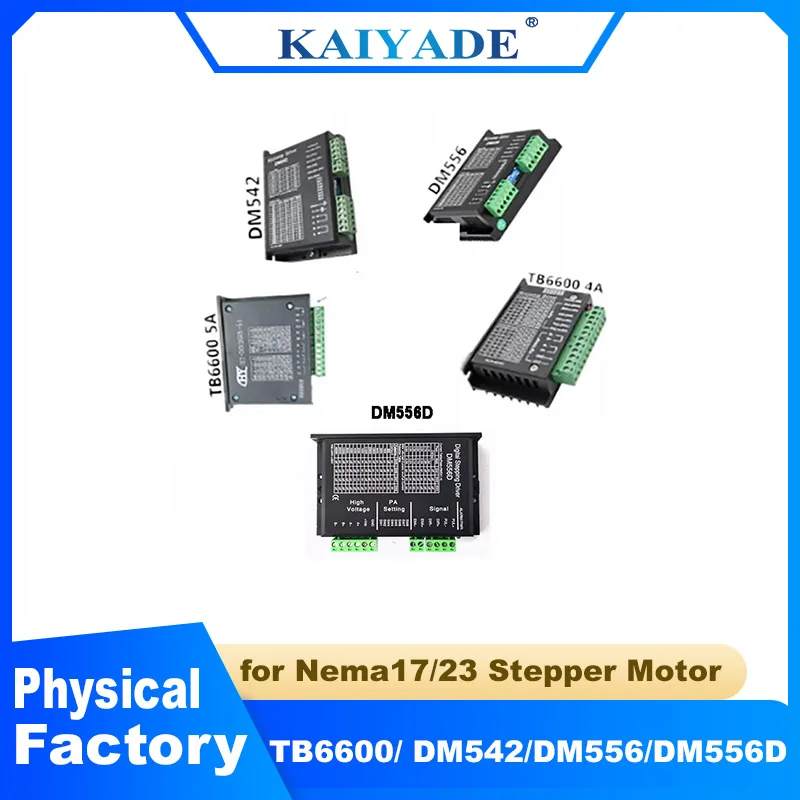 

TB6600 DM542 DM556 DM556D Nema23 Hybrid Stepper Motor Driver Controller Board Stepping Engine Drive Module for CNC Engraving