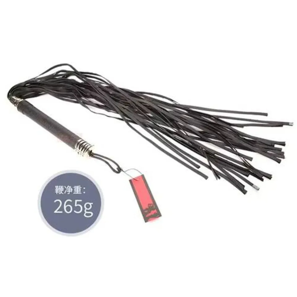 Genuine Leather Tassel Horse Whip With Handle Flogger Equestrian Whips Teaching Training Riding Whips