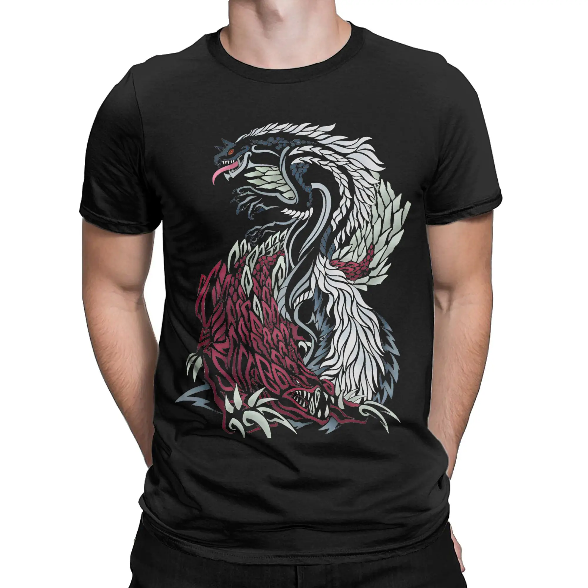 

Men Women Graphic Printing Monster Hunter Tobi Kadachi and Odogaron T Shirt Tee Pure Cotton T-shirts Clothing