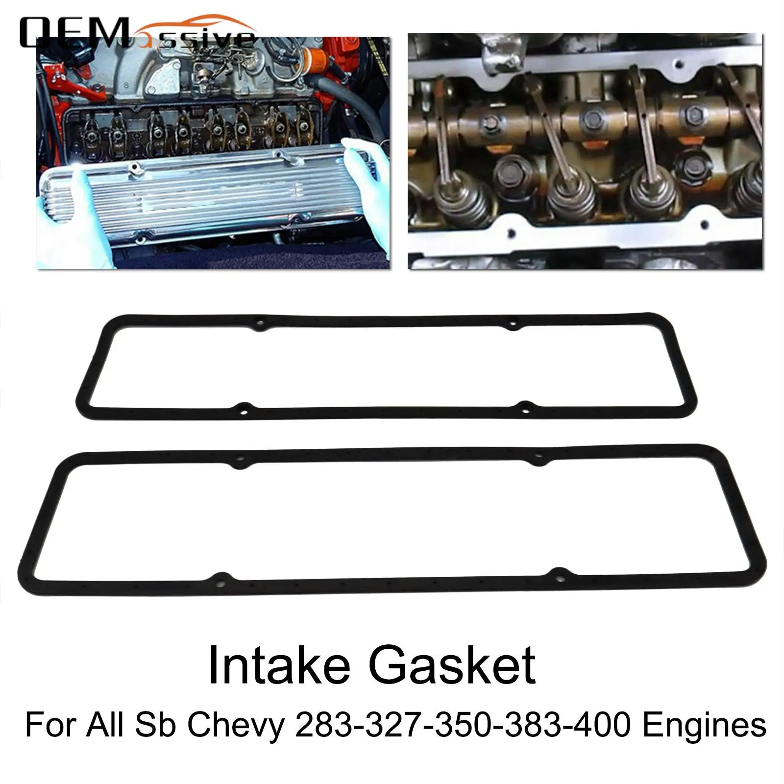 Car Engine Replacement Parts Kit SBC Intake Valve Cover Rubber Steel Core Gaskets For SB Chevy Chevrolet 283 305 327 350 383 400