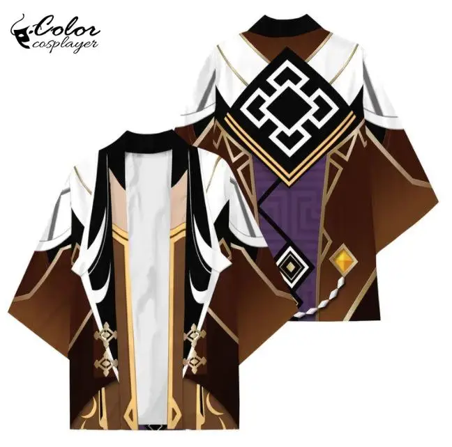 Color Cosplayer Genshin Impact Anime Haori Harajuku Kimono Jacket Haori Cape Cardigan Karate Streetwear Cloak Japones Yukata