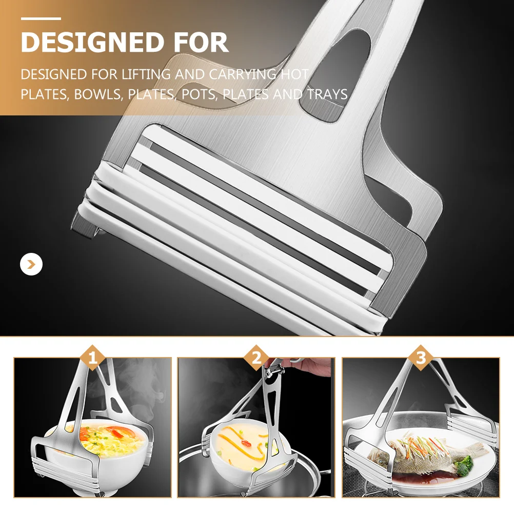 

High-Quality Hot Plate Gripper Non-Slip Kitchen Tool for Lifting Bowls and Trays Hot Plate Gripper Dish Clip Bowl Clips