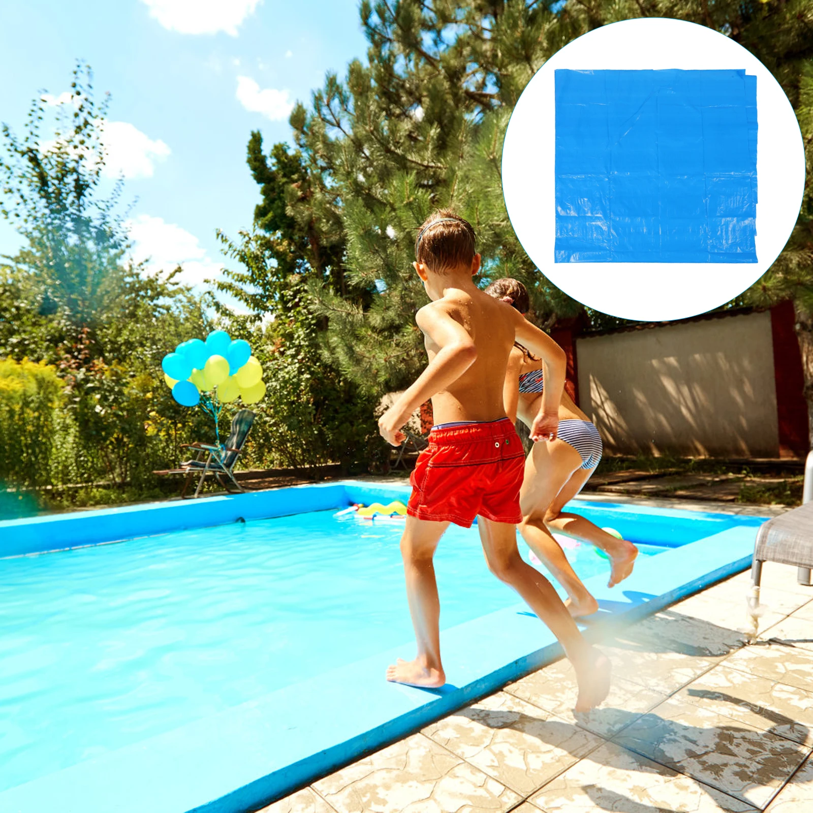 

Pool Mat Rectangular Protector Sun Visor Folding Covers Cushion Pe Woven Cloth Yard Ground