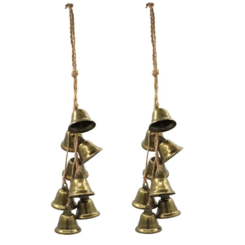 Sinos de bruxa ABFS para maçaneta de porta, decoração artesanal para proteção doméstica, suprimentos pagãos de bruxa