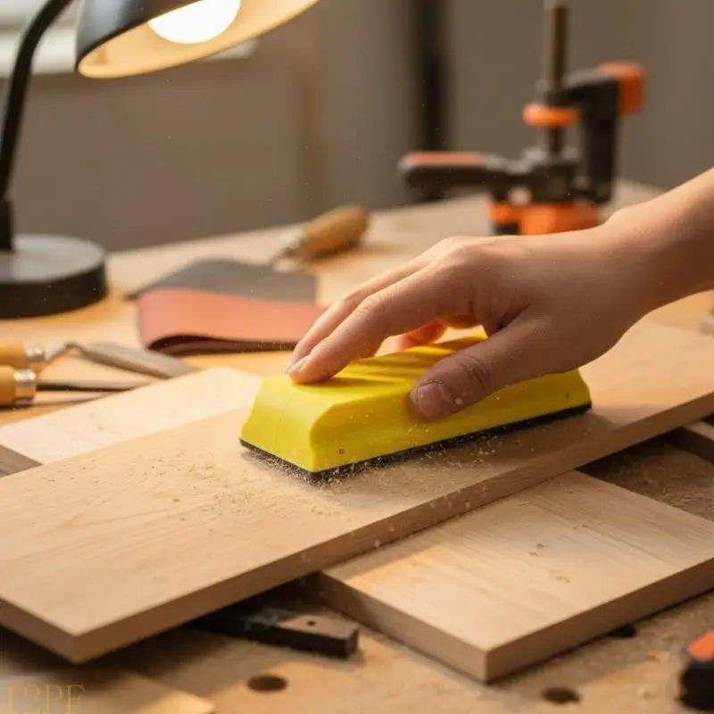 12PF 7Pcs Yellow Polishing Tool For Tight Spaces Auto Adhesive Design