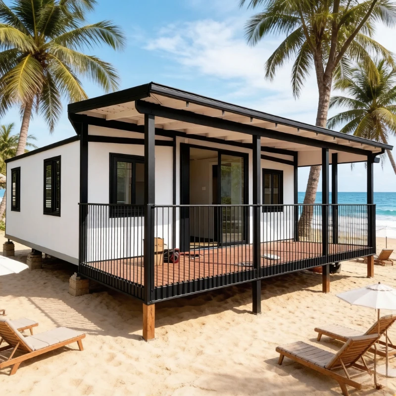 Prefabricated Home Expandable Container House Double Wing Foldable Design Ready To Live With Bathroom Kitchen For Family Living