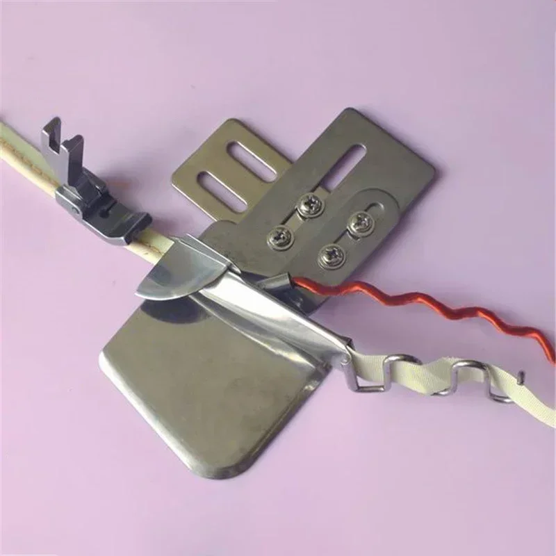 Industrial Sewing Machine Welting and Hemming Presser Foot with Folder Feet for Thin Cloth Strips