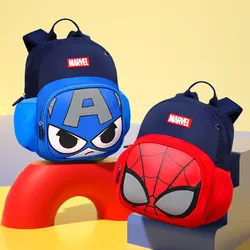 Disney-mochila ortopédica de hombro para niños, bolso de jardín de infantes, Spiderman, Capitán América, gran capacidad, regalos para niños