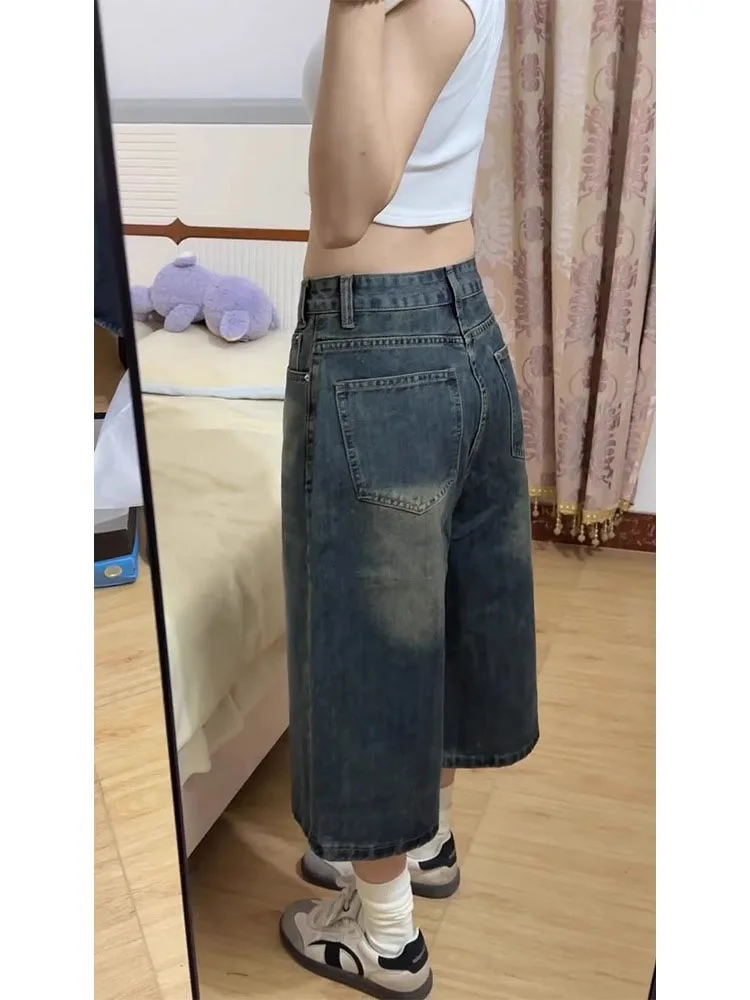 

Расклешенные джинсы женские Y2K уличная винтажная мода оверсайз широкий крой свободные с высокой талией черный синий готический корейский стиль модный