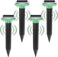 4pcs/6pcs/2pcs outdoor rodent snake repellent, buzzing and vibrating to drive away rodents, powered by solar energy