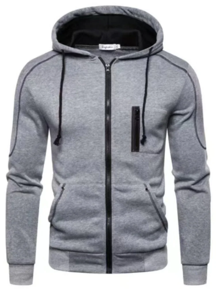 

2024 New Men's Hoodie Black White Grey Red Hooded Color Block Fleece Cool Casual Winter Clothing Apparel Hoodies Sweatshirts