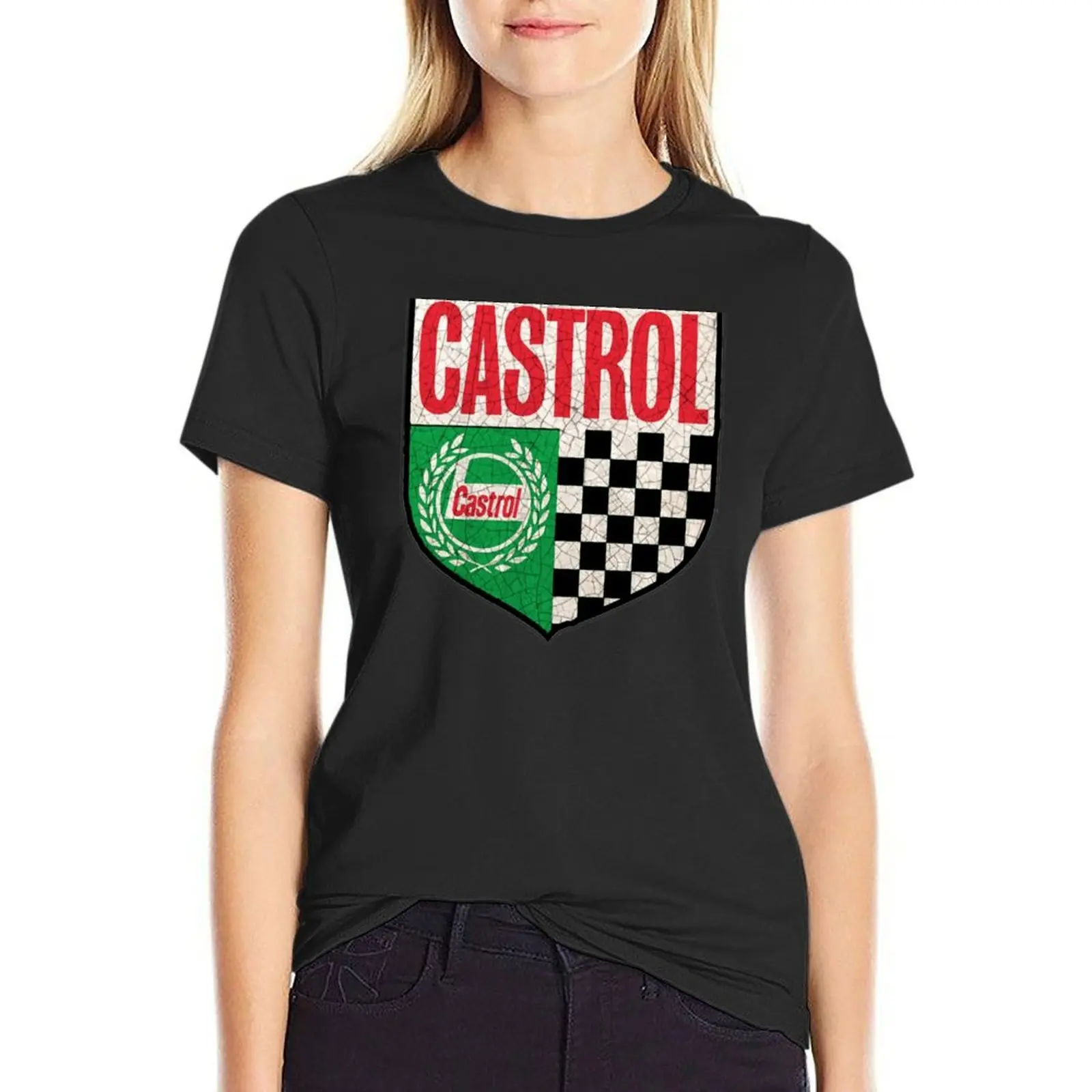 

Vintage Castrol Motor Oil Racing T-Shirt vintage sweat female customs cute t-shirts for Women