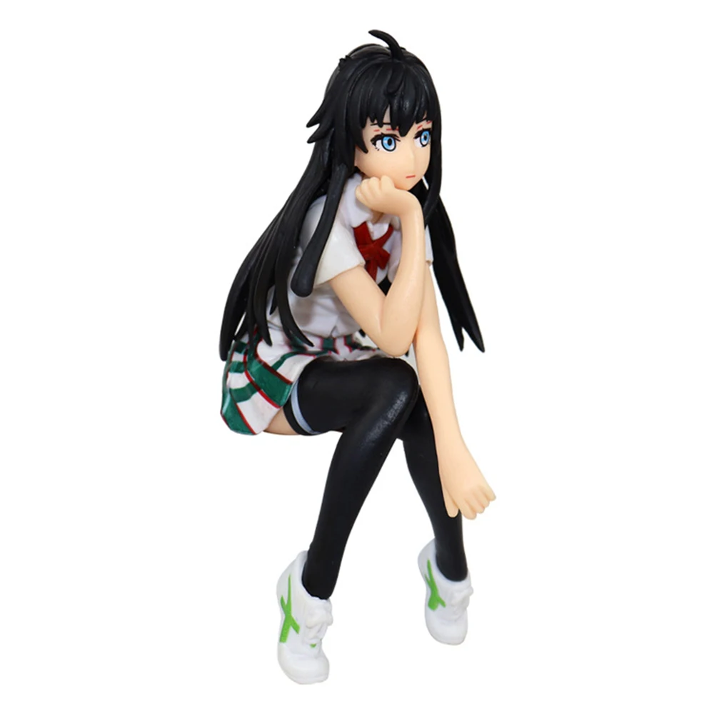 13CM Grappige Japan Anime Mijn Tiener Romantische Komedie Yukinoshita Yukino Figuur Model Poppen Speelgoed PVC Verzamelen Gift Zitpositie