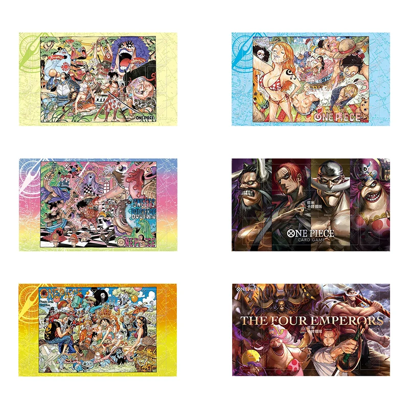 600*350*2mm ONE PIECE DIY Multi character series Single person card pad Anime cartoon board game collection card pad gift