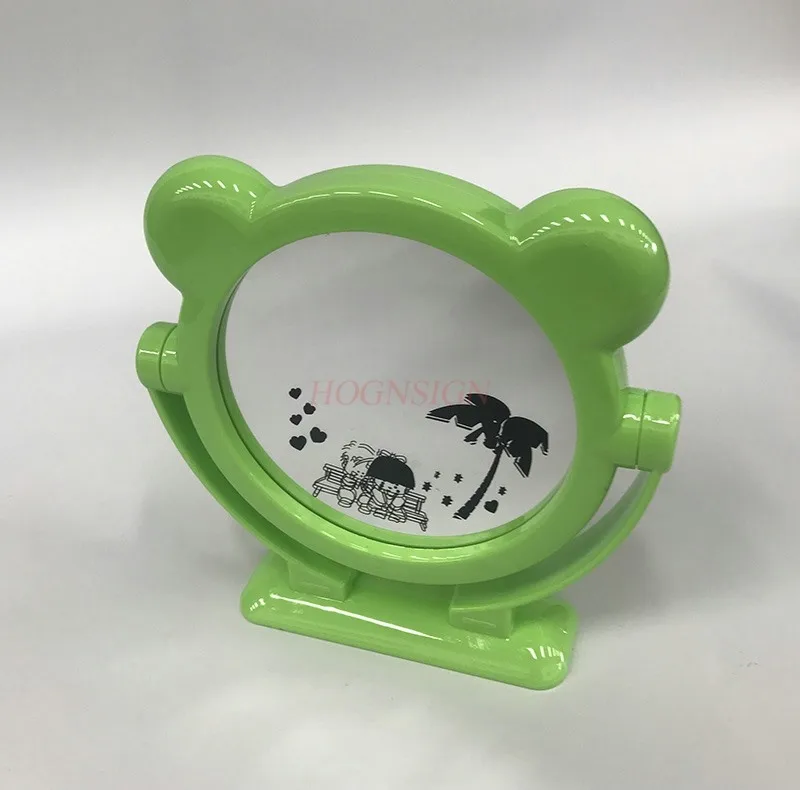 กระจกแต่งหน้า/กระจกเสริมความงาม/กระจกตั้งโต๊ะ/กระจกสองด้าน/กระจกการ์ตูนกระจกกลมสองด้าน