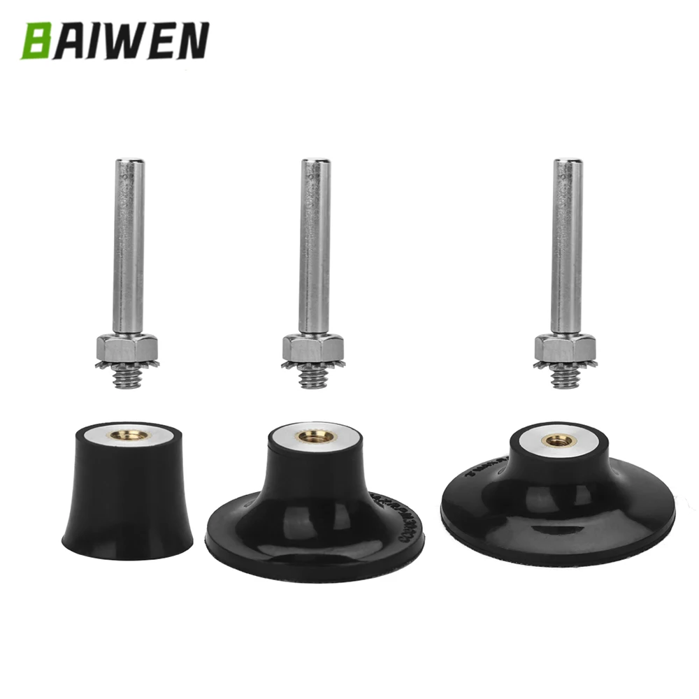 1/2/3 Cal blokada rolki Quick Change tarcza szlifierska ścierne uchwyt podkładka do polerki z 1/4 "6mm Shank