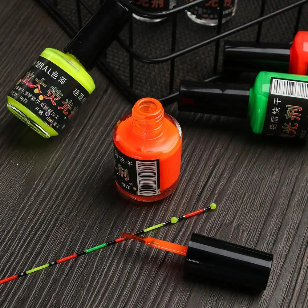 Acessórios de equipamento de pesca diy, pintura fluorescente visível, flutuadores, indicador de pintura de cauda, flutuadores de pesca