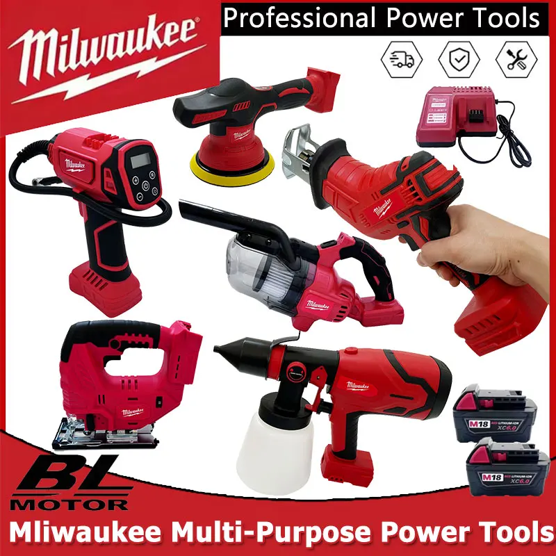 

Milwaukee Cordless Electric Air Pump For Car Tires Balls Portable Car Tire Inflator Electric Impact Hammer Drill For 18VBattery