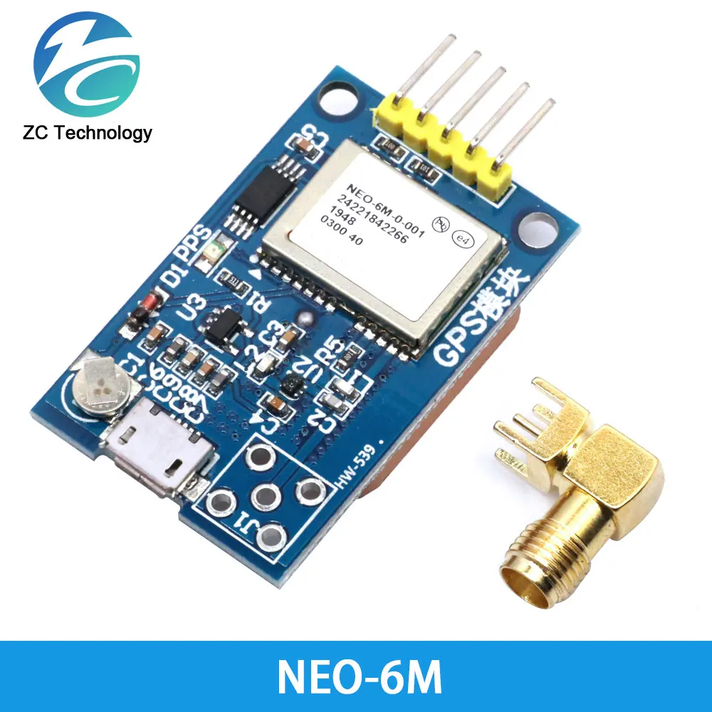 NEO-6M Micro USB GPS Module, NEO-7M, Satellite Positioning, 51 Single Chip for Arduino STM32 Routes, Ceramic Antenna Module NEO