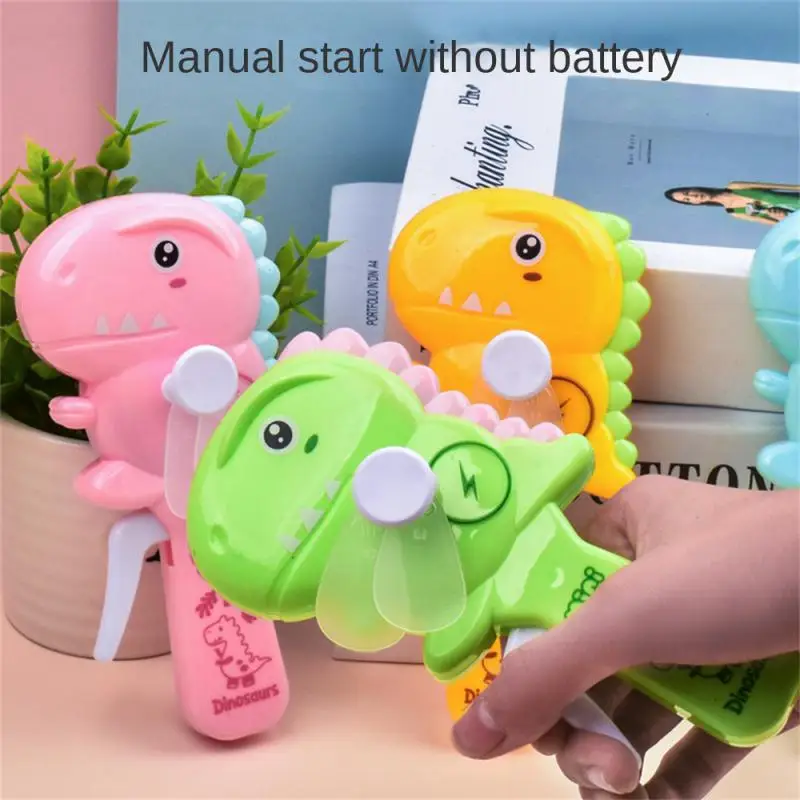 1~10PCS Cartoon Fan Hand Pressure Fan Children's Toy Cute Dinosaur Mini Student Portable Handheld Manual Summer Classroom Small