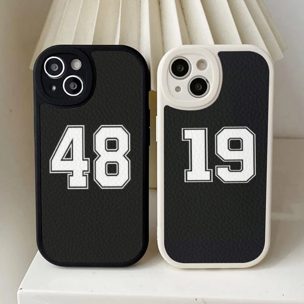 

Football Lucky number Phone Case Hard Leather For iPhone 14 13 12 Mini 11 14 Pro Max Xs X Xr 7 8 Plus Fundas