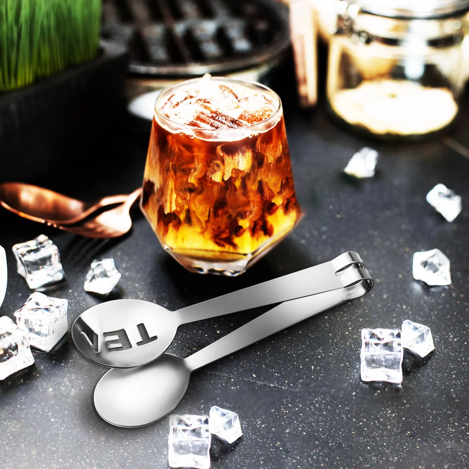 6Pcs Tea Bag Squeezer Tongs Stainless Steel Teabag Squeezer Exquisite Compact Tea Strainer Holder Serving Tongs for Appetizers