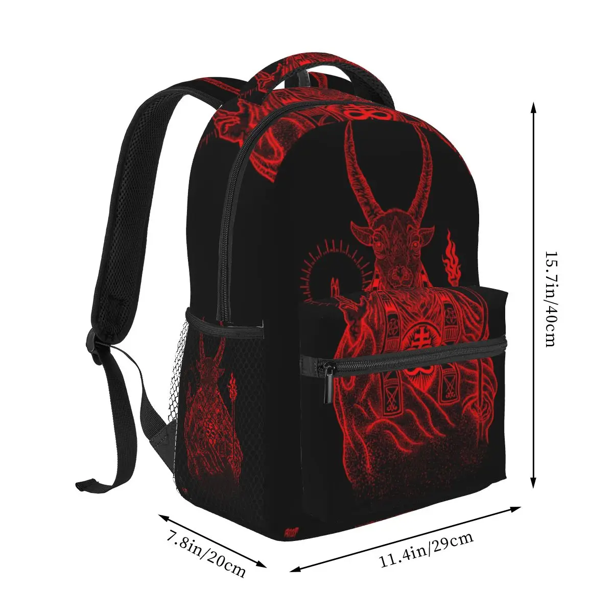 حقيبة ظهر Baphomet Satanic Goat رائجة البيع Daypack سعة كبيرة للأولاد والبنات حقيبة كتب مدرسية حقائب كتف للرجال والنساء