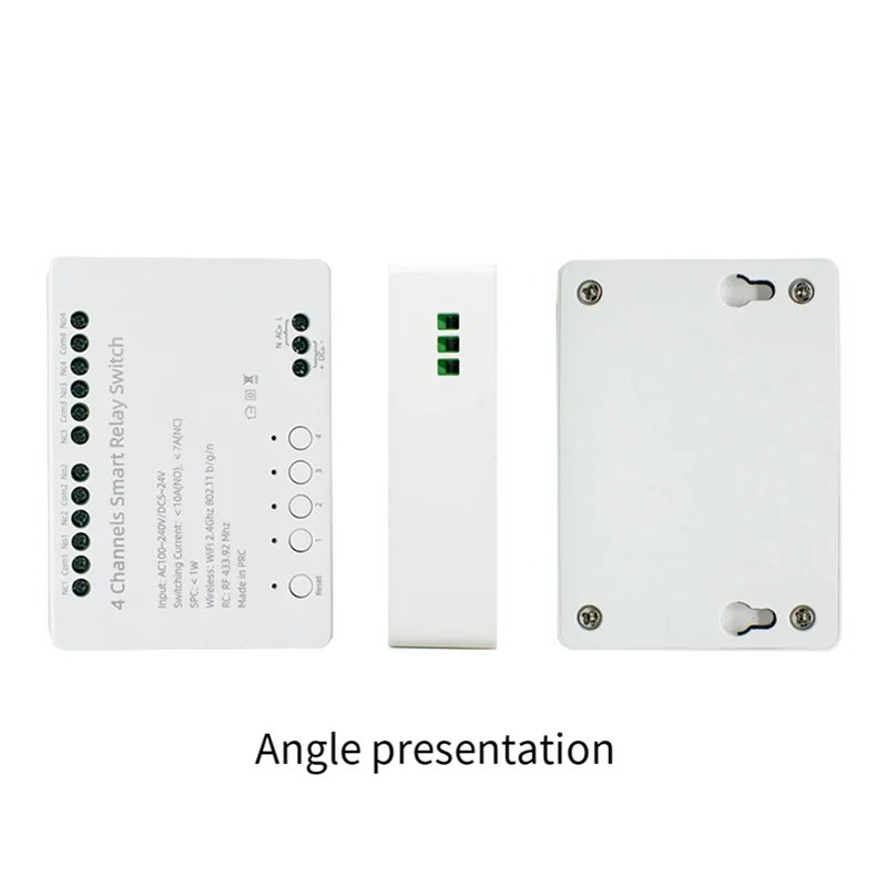 B04C-Controller Tuya Wifi 4 Channels Smart Switch Module AC 100-240V DC 5-24V 10A Relay Intelligent Automation Module
