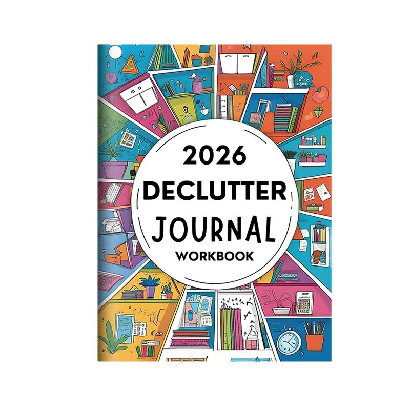 

Рабочая тетрадь Declutter Journal 2026 — планировщик домашней организации для аккуратной жизни. Общий ваш дом с помощью этого организационного компаньона.