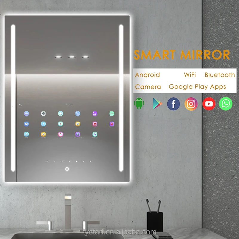 

Лидер продаж, индивидуальное домашнее зеркало с сенсорным экраном для отеля, светодиодное зеркало, система Android, Smart TV, водонепроницаемое светодиодное зеркало для спальни, ванной комнаты, ТВ, Smart M