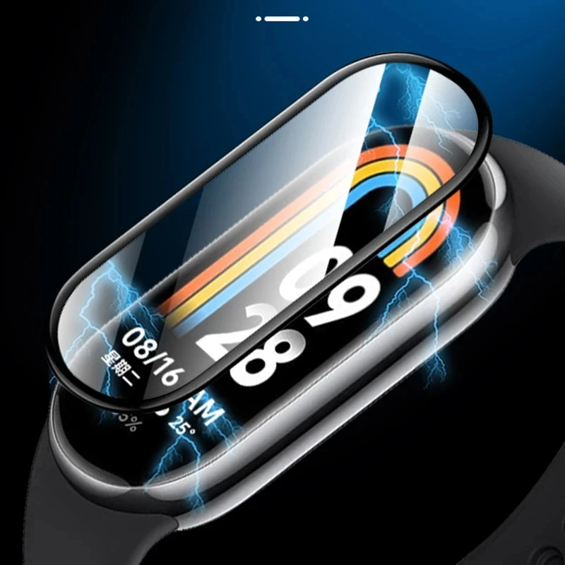 9D Full Screen Protector for Xiaomi band 9 8 7 6 5 4 3 film Mi band Smart Watch Miband Soft Protective Glass Film