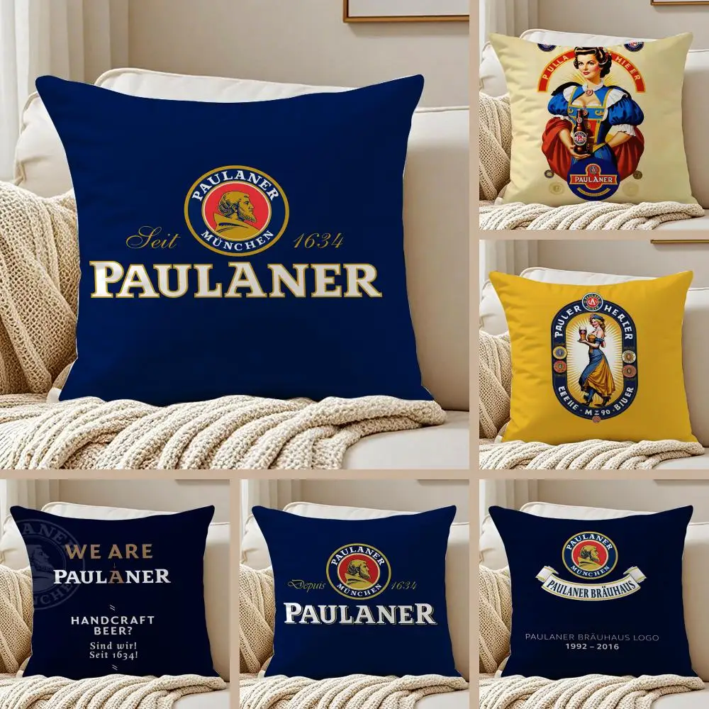 Modischer P-PaulanerS Kissenbezug aus seidigem, kurzem Plüsch, doppelseitig bedruckter Kissenbezug für Sofa, für alle Jahreszeiten, Heimdekoration, Geschenk