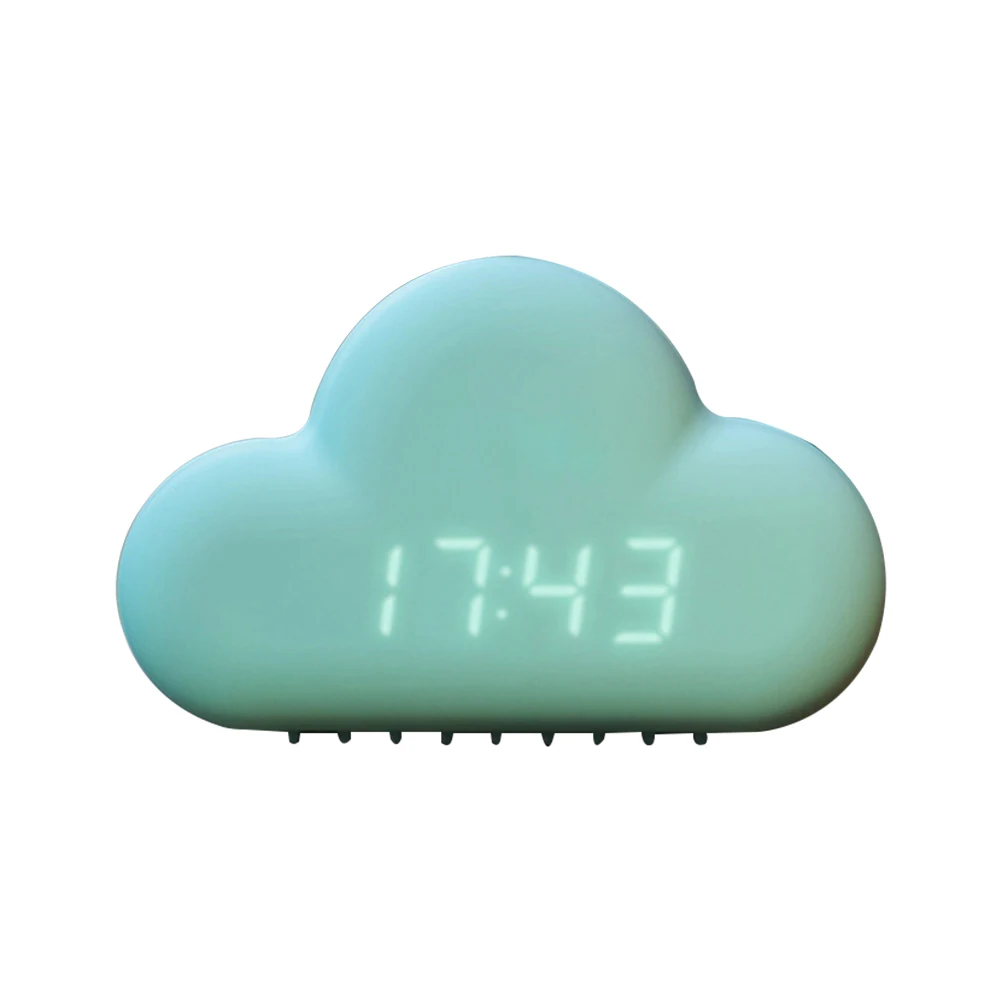 

Super Silent Alarm Clock Cloud Pattern Table Quiet Plastic Ecofriendly Desk Clock FamilyDecoration