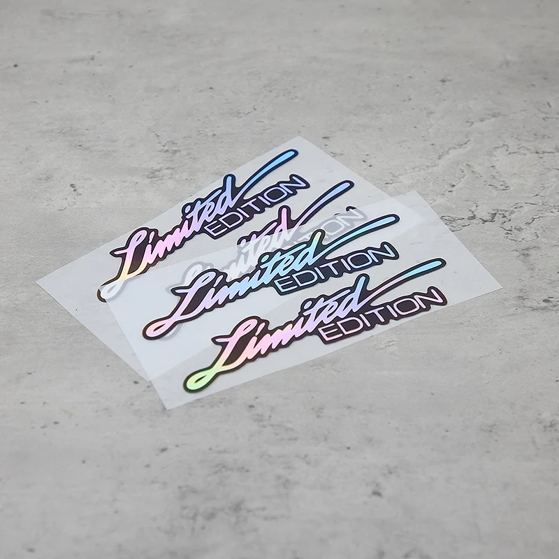 2 pezzi/set adesivi per auto/articolo con motivo "edizione limitata", facile da applicare, evidenziando l'icità