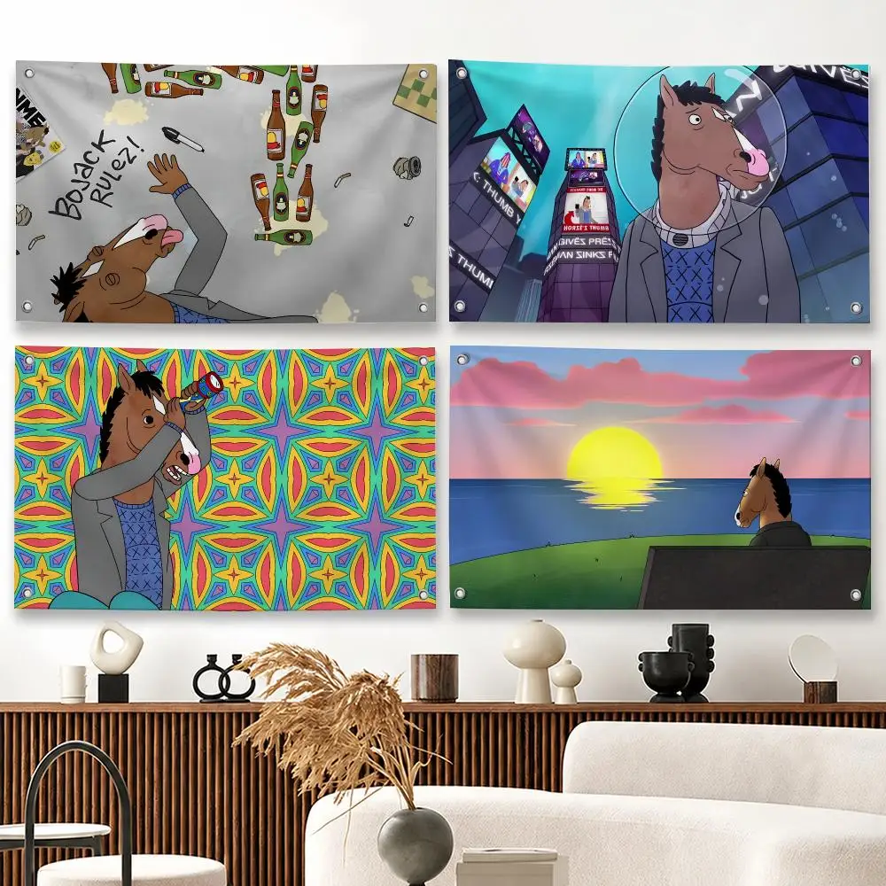 BOJACK HORSEMAN Flags Decoration Outdoor Picnic Party Art Hanging Home Camping Party Banner
