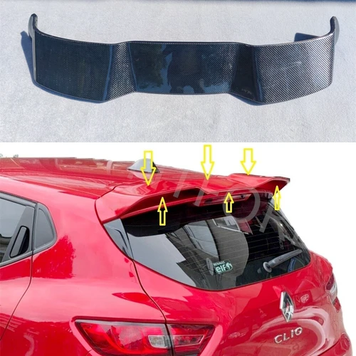 Imagen 1 del producto Estilo V para Renault Clio 2013-2018 MK4 fibra de carbono/FRP Hatchback techo ala trasera Kit de carrocería Accesorios
