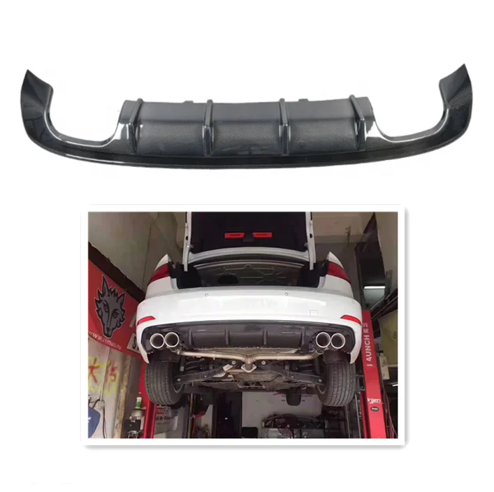 Carbon Fiber Rear Bumper Lip For Audi A3 8V Sline Upgrade Audi RS3 Style Rear Diffuser 2014-2016