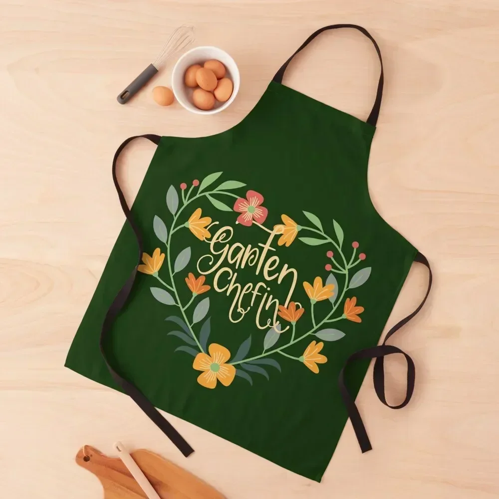 

Garten Chefin, cute female amateur gardener, flower gardening Apron For Women christmas decoration kitchen clothes chefs Apron