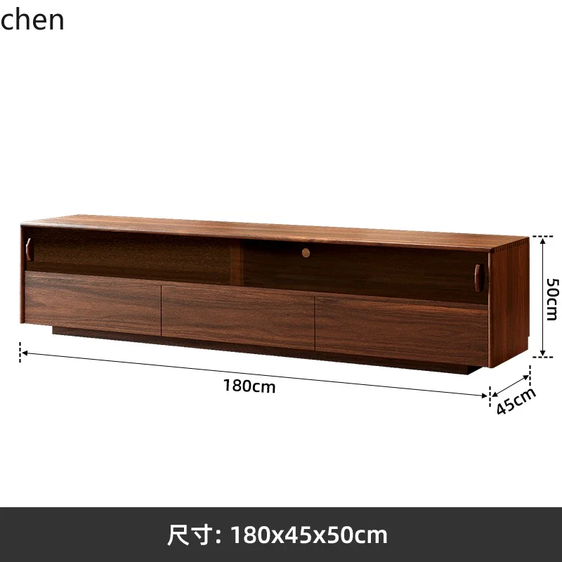 

ZML TV Cabinet New Chinese Style Living Room Home Small Apartment Full Solid Wood Storage Floor-standing TV Cabinet