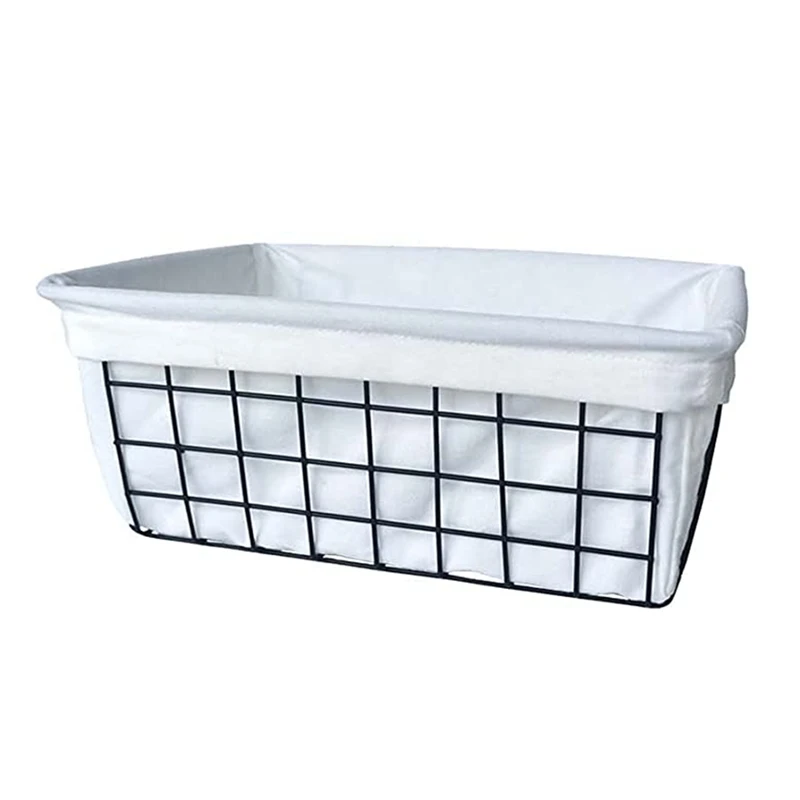 Wire Basket With Liner, 1 Pack Wire Baskets For Storage, Basket Organizer Storage Bin For Kitchen Cabinets