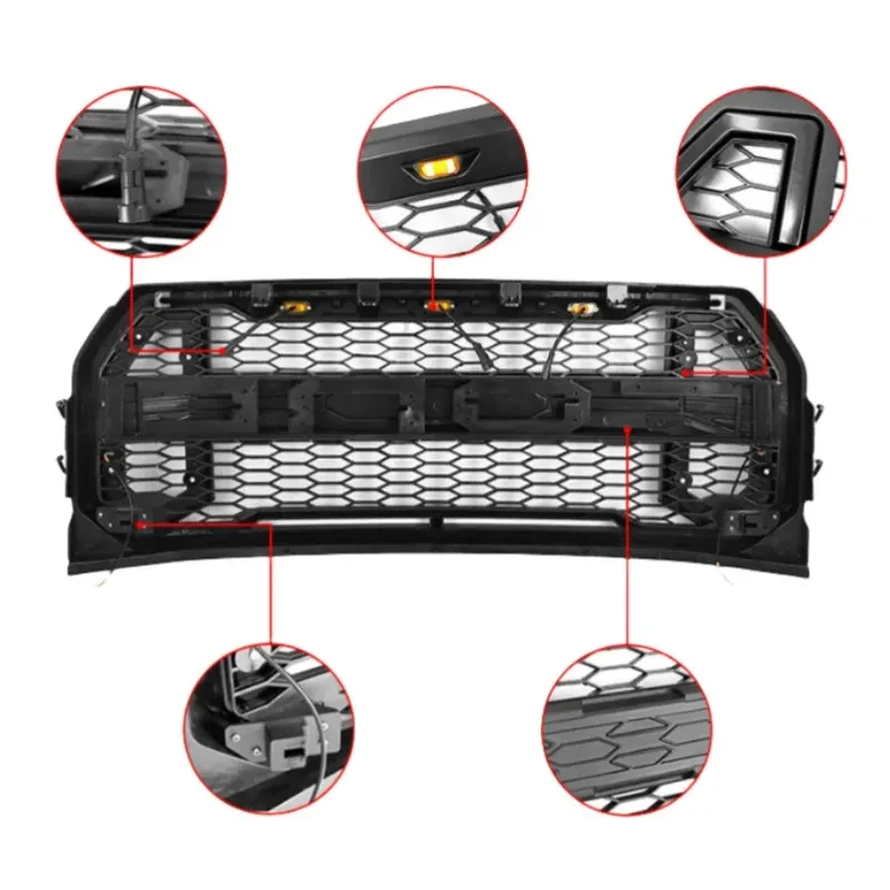 Front Bumper Grille, Pickup Exterior Replacement Part 2