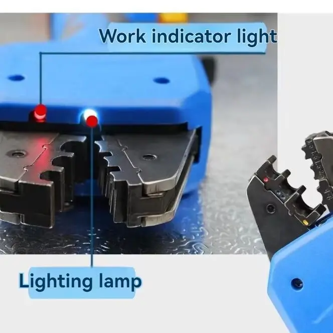 Mini Electric Terminal Crimping Machine 50KM Handheld Lithium Voltage Wire Clamp 0.25-10mm² 15KN