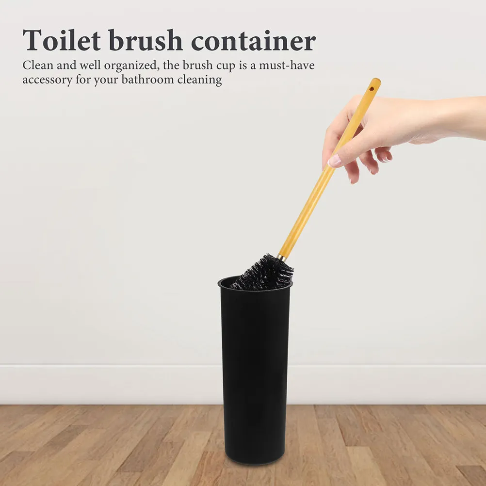 

Plastic Toilet Brush Cup Bathroom Holder Stable Design Suitable for Home Hotel Public Restroom Cleaning Tool