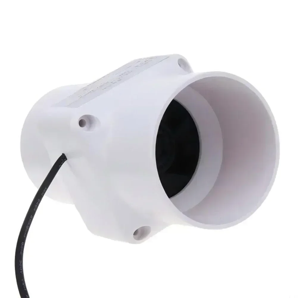 75/100mm Inline Duct Exhaust Fan 12V 6W Low-Noise PVC Ventilation Blower For Kitchen Bathroom Greenhouse Air Quality Improvement