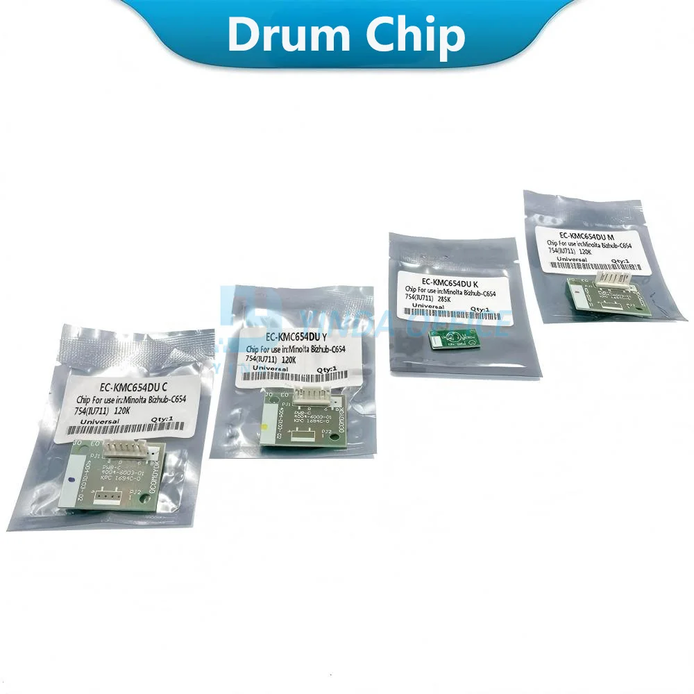 Chip de Reinicio de Tambor 20X DR711 IU711 para Unidad de Imagen Konica Minolta Bizhub C654 C654e C754 C754e 354 754 IU711C IU711M IU711Y DR711K