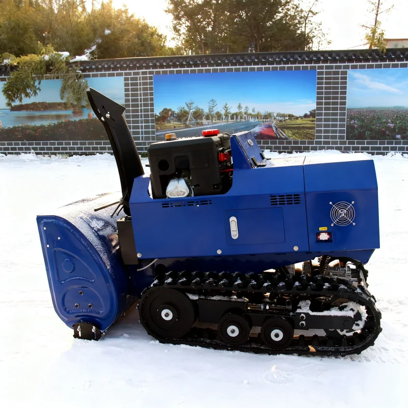 منفاخ ثلج عالي الطاقة يتم التحكم فيه عن بعد، قاذف ثلج هجين ذاتي الدفع، إزالة ثلج منزلي فعال