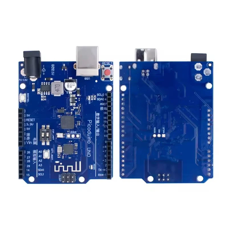 

RP2040 Picoduino UNO Development Board WiFi ESP8285 Dual-Core Cortex M0+ 7-12V