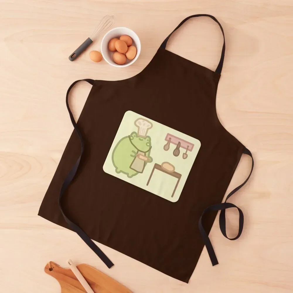 

Frog chef baking Apron nail tech supplies Men's Kitchen Apron