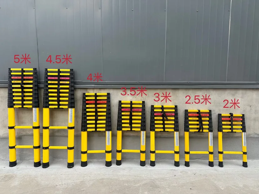 FRP Insulated Telescopic Ladder Household Insulated Ladder Herringbone Ladders Electrical Work Equipment Tool Ladders